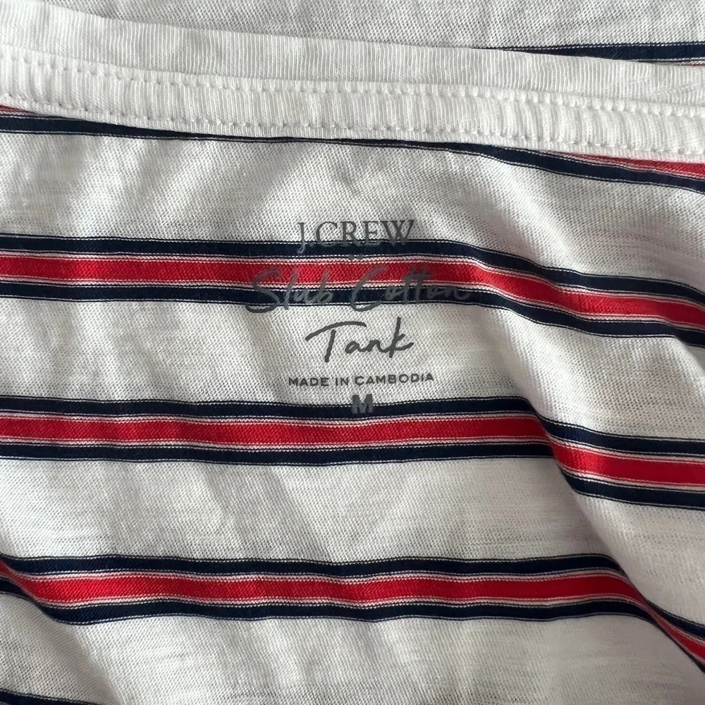 J. Crew - NWT Striped Vintage Slub Cotton Tank Top Sz M